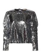 Sequins Blouse Designers Blouses Long-sleeved Silver Stella Nova