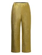 Isra, 1918 Organza Jacquard Designers Trousers Wide Leg Gold STINE GOYA