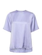 Denise Top 14905 Designers Blouses Short-sleeved Blue Samsøe Samsøe