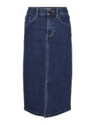 Vmheather Calf Denim Skirt Girl Dresses & Skirts Skirts Denim Skirts Blue Vero Moda Girl