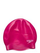 Plain Moulded Silic Cap Sport Sports Equipment Swimming Accessories Pink Speedo