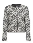 Check Boucle Jacket Blazers BouclÉ Blazers Black Karl Lagerfeld