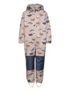 Nmmalfa08 Softshell Suit Aop Fo Noos Outerwear Coveralls Softshell Coveralls Beige Name It