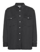 Collettepw Sh Tops Shirts Denim Shirts Black Part Two