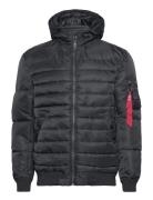 Hooded Puffer Fn Designers Jackets Padded Jackets Black Alpha Industries