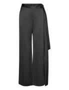 Sggracie, 2015 Heavy Satin Designers Trousers Wide Leg Black STINE GOYA