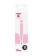 Ilu Tweezers Slant, Pink Beauty Women Makeup Face Makeup Tools Nude ILU