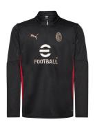 Ac Milan Training 1/4 Zip Top Jr Sport T-shirts Long-sleeved T-Skjorte Black PUMA