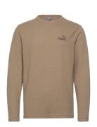 Ess Elevated Waffle Longsleeve Tee Sport Men Sport Clothing Sport Tops Sport Long Sleeved Tops Beige PUMA