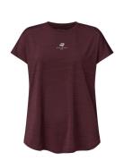 Motion Loose Tee Sport Women Sport Clothing Sports Tops & T-shirts Sport T-Skjorte Burgundy Röhnisch