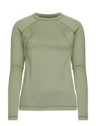 Snap Long Sleeve Sport Women Sport Clothing Sports Tops & T-shirts Sport Long Sleeve Tops Green Röhnisch