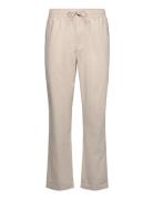 Akjan Cot/Linen Ela Pants Bottoms Trousers Linen Trousers Beige Anerkjendt