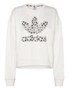 Leopard Sweatshirt Sport Women Sport Clothing Sport Sweatshirts & Hoodies Sport Sweatshirts Beige Adidas Originals