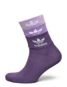 Kseniaschnaider Triple Cuff Socks 1Pp Sport Women Sport Clothing Sport Socks Purple Adidas Originals