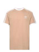 Adicolor Classics 3-Stripes T-Shirt Sport Men Men Sports Clothes Sport Tops Sport T-Skjorte Cream Adidas Originals