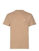 Mn Left Chest Logo Tee Sport Men Sports Clothes Sport Tops Sport T-Skjorte Beige VANS