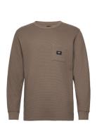 Alder Ls Pocket Thermal Sport Men Sports Clothes Sport Tops Sport T-Skjorte Brown VANS