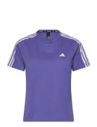 Own The Run 3 Stripes T-Shirt Sport Women Sport Clothing Sports Tops & T-shirts Sport T-Skjorte Purple Adidas Performance