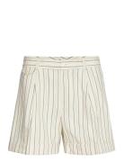 Striped Pleated Short Bottoms Shorts Bermudas Cream Lauren Ralph Lauren