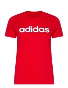 Essentials Slim Logo T-Shirt Sport Sport Clothing Sports Tops & T-shirts Sport T-Skjorte Red Adidas Sportswear