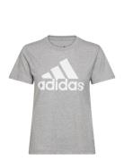 Essentials Logo T-Shirt Sport Women Sport Clothing Sports Tops & T-shirts Sport T-Skjorte Grey Adidas Sportswear