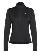 Road Winter 1/2 Zip Mid Layer Sport Women Sport Clothing Sport Fleeces & Midlayers Black Asics