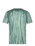 Road All Over Print Ss Top Sport Men Sports Clothes Sport Tops Sport T-Skjorte Green Asics