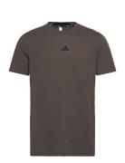 D4T Workout T-Shirt Sport Men Men Sports Clothes Sport Tops Sport T-Skjorte Grey Adidas Performance