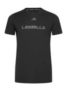 Lesmills Graphic T-Shirt Sport Men Sports Clothes Sport Tops Sport T-Skjorte Black Adidas Performance