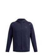 Ua Unstoppable Flc Fz Hd Eu Sport Men Sport Clothing Sport Sweatshirts & Hoodies Sport Hoodies Navy Under Armour