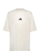 W Str G T Sport Sport Clothing Sports Tops & T-shirts Sport T-Skjorte Beige Adidas Performance