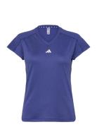 Aeroready Train Essentials Minimal Branding V-Neck T-Shirt Sport Women Sport Clothing Sports Tops & T-shirts Sport T-Skjorte Blue Adidas Performance