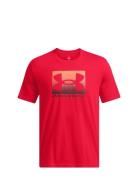 Ua M Boxed Sports Updated Ss Sport Men Men Sports Clothes Sport Tops Sport T-Skjorte Red Under Armour