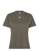 Adidas Designed For Training T-Shirt Sport Women Sport Clothing Sports Tops & T-shirts Sport T-Skjorte Khaki Green Adidas Performance