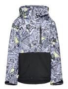 Mission Printed Block Youth Jk Outerwear Snow-ski Clothing Snow-ski Jacket Black Quiksilver