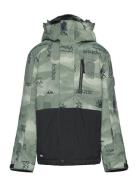 Mission Printed Block Youth Jk Outerwear Snow-ski Clothing Snow-ski Jacket Khaki Green Quiksilver