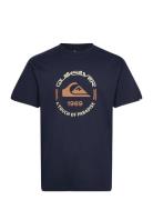 Circle Logo Ss Sport Men Sports Clothes Sport Tops Sport T-Skjorte Navy Quiksilver