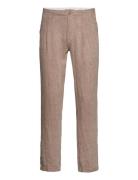 Bs Gustaf Slim Fit Chinos Bottoms Trousers Linen Trousers Brown Bruun & Stengade