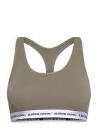 Core Logo Soft Top 1P Sport Women Sport Clothing Sport Bras - All Khaki Green Björn Borg