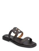 Cut Slip In Designers Sandals Flat Brown Apair