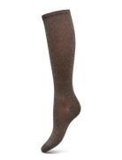 Nelly Glitter Knee Socks Lingerie Socks Knee High Socks Brown Mp Denmark