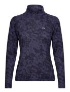 Canvas Print 1/2 Zip Top Tops Sweatshirts & Hoodies Fleeces & Midlayers Navy Calvin Klein Golf