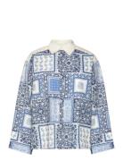 Carmen Over D Patchwork Shirt Designers Shirts Long-sleeved Blue Malina