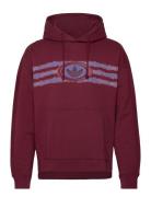 Adidas Originals Archive Graphic Print Hooded Sweat Sport Sport Clothing Sport Sweatshirts & Hoodies Sport Hoodies Burgundy Adidas Originals