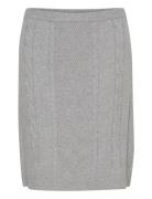 Crdela Short Knit Skirt Skirts Short Skirts Grey Cream