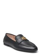 Averi Iii Burnished Leather Loafer Shoes Flat Loafers Black Lauren Ralph Lauren