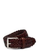 Classic Woven Leather Belt Accessories Belts Braided Belt Brown Anderson's