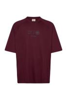 Halo Dbu Boxy T-Shirt Sport Men Sports Clothes Sport Tops Sport T-Skjorte Burgundy Hummel