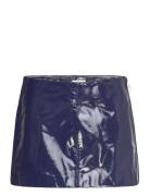 2Nd Danni - Soft Patent Leather Skirts Short Skirts Blue 2NDDAY