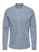 Onsconrad Slim Ls Chambray Stretch Shirt Tops Shirts Denim Shirts Blue ONLY & SONS